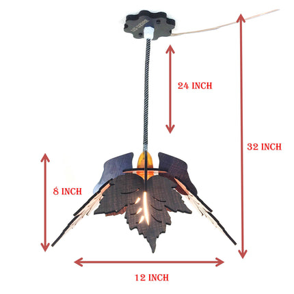 US DZIRE 155 Decoretive Wood Ceiling Pendant Light Shade Hand Weave Chandelier Style.