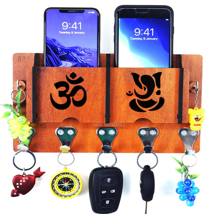 US DZIRE™ 40 Premium Key Holder For Home & Office Wood Key Holder {7 Hooks}
