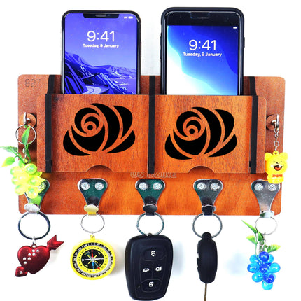US DZIRE™ 37 Wooded key holder Sweet Home Flower Wood Key Holder
