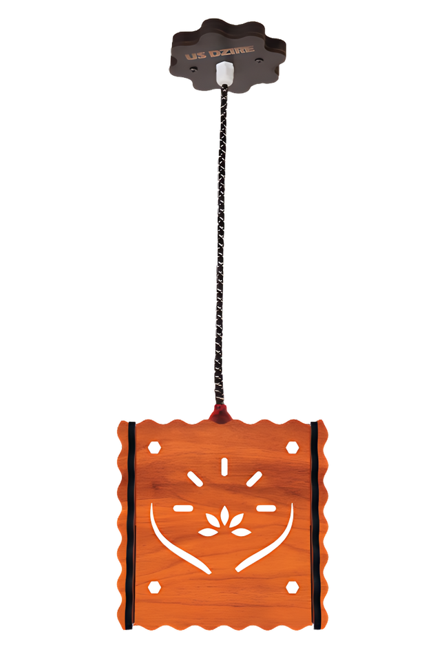 US DZIRE™ 549 Wooden Style Hanging Lamp Creative Pendant Light Lamp for Room,Foyer,Hallway Pendants Ceiling Lamp